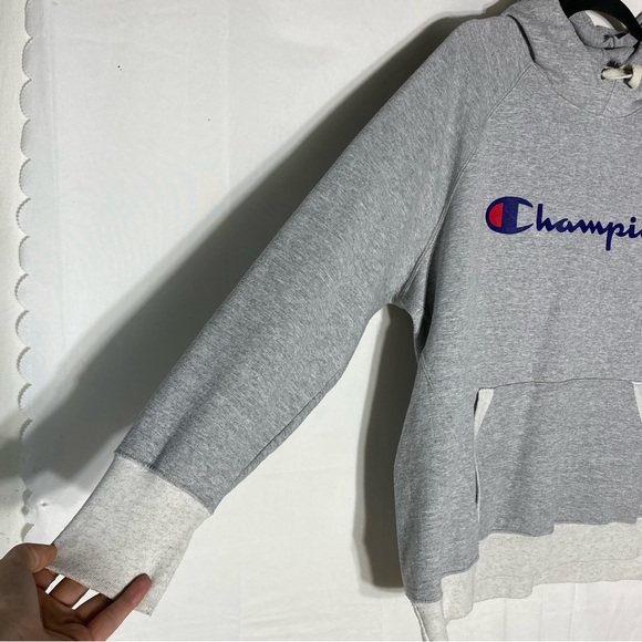 Champion Heathered Grey Pullover Sweatshirt Activewear Hoodie 2XL - Picture 9 of 16